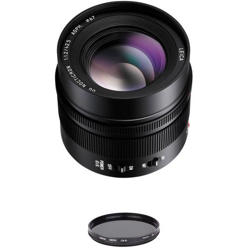 Panasonic Leica DG Nocticron 42.5mm f 1.2 ASPH. POWER O.I.S. Lens with Circular Polarizer Filter Kit