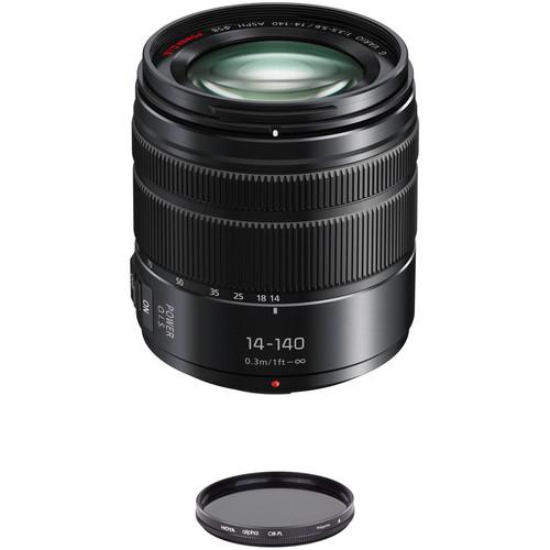Panasonic Lumix G Vario 14-140mm f 3.5-5.6 ASPH. POWER O.I.S. Lens with Circular Polarizer Filter Kit
