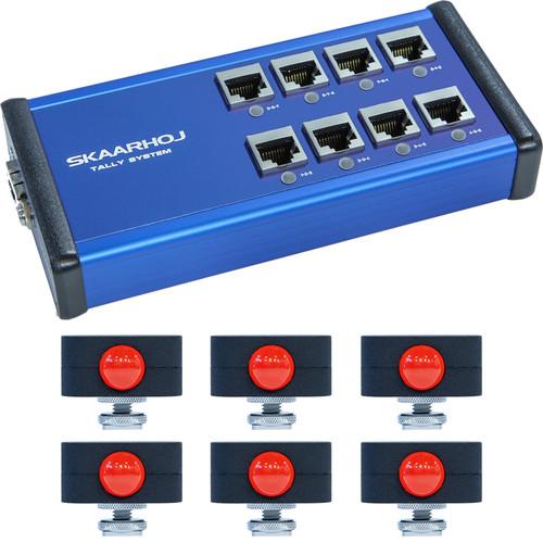 SKAARHOJ 8-Channel Tally Box System with Six Tally Lights