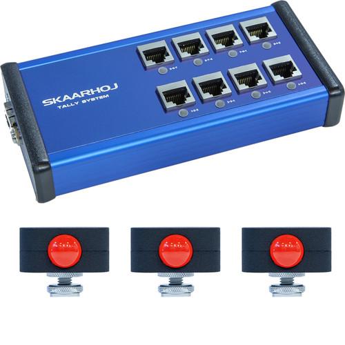 SKAARHOJ 8-Channel Tally Box System with Three Tally Lights