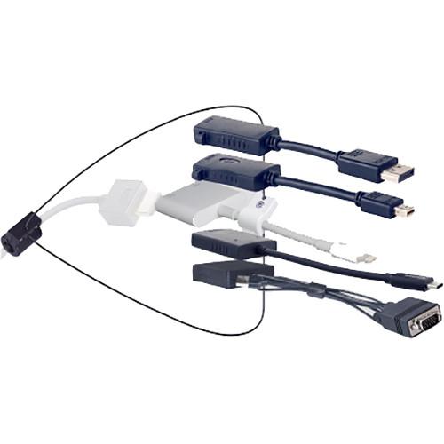 TechLogix Networx Base Adapter Ring with VGA USB, USB-C, DisplayPort, Mini-DisplayPort & Lighting Adapters