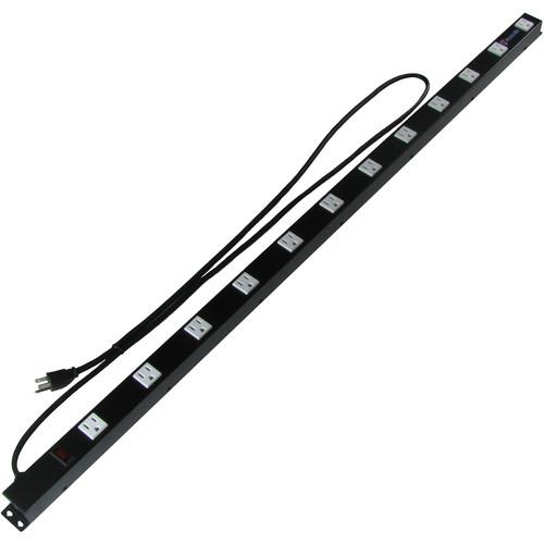 A-Neutronics 12-Outlet 48" Metal Rackmount Surge-Protected Power Strip