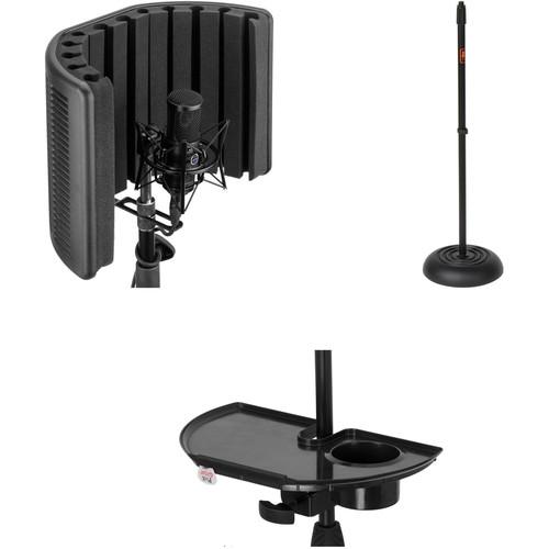 Auray Acoustic Reflection Filter with Floor Stand and Accessory Tray Kit
