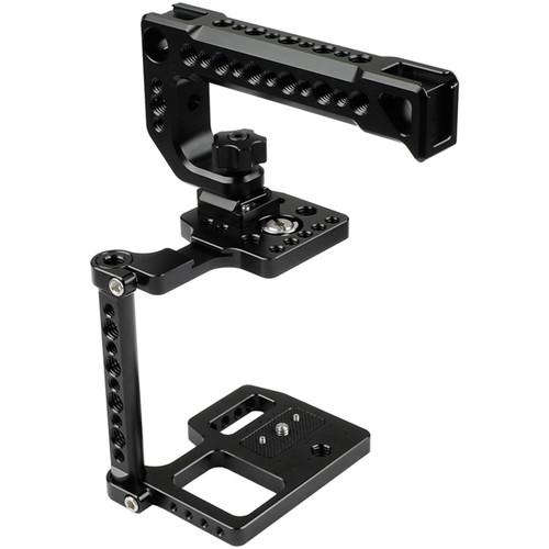 CAMVATE Cage Kit with Top Cheese Handle and Shoe Mount for Blackmagic Pocket Cinema Camera 4K