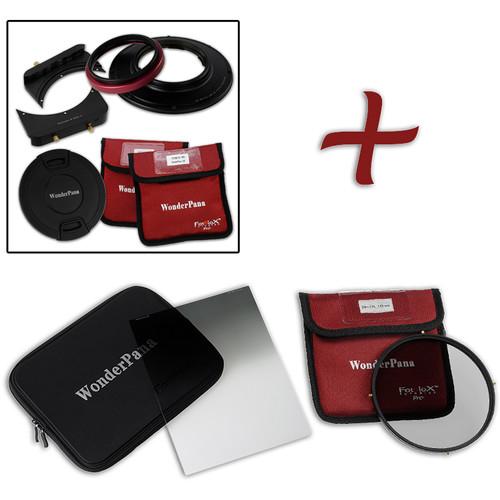 FotodioX WonderPana FreeArc Core Unit Kit for Olympus M.Zuiko 7-14mm PRO Lens with 6.6 x 8.5" Hard-Edge Graduated Neutral Density 0.9 and 145mm Circular Polarizer Filters
