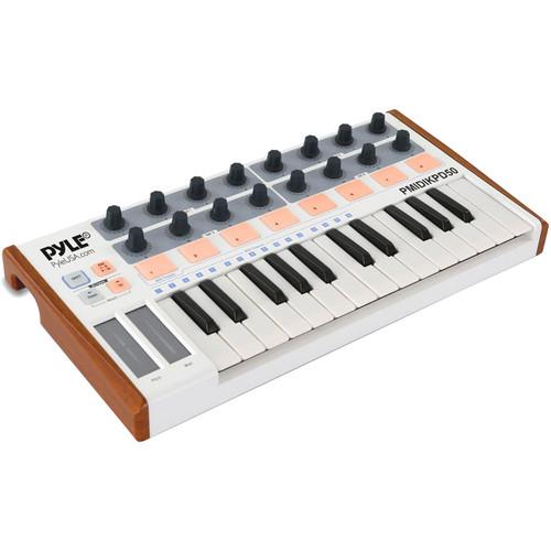 Pyle Pro PMIDIKPD50 MIDI Keyboard System and Digital USB Controller Interface