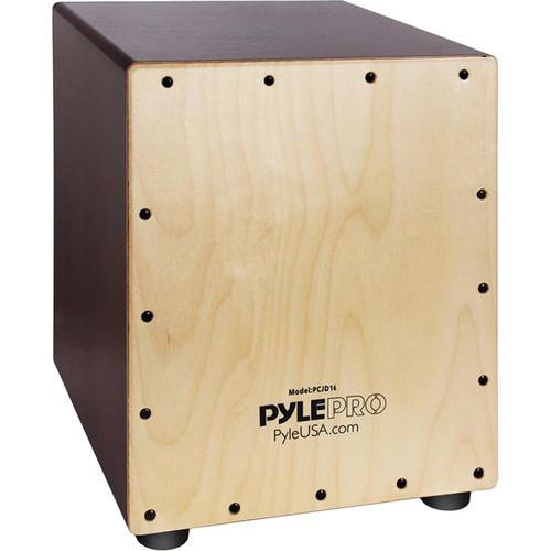 Pyle Pro Stringed Wooden Jam Cajon Percussion Box with Sound Hole