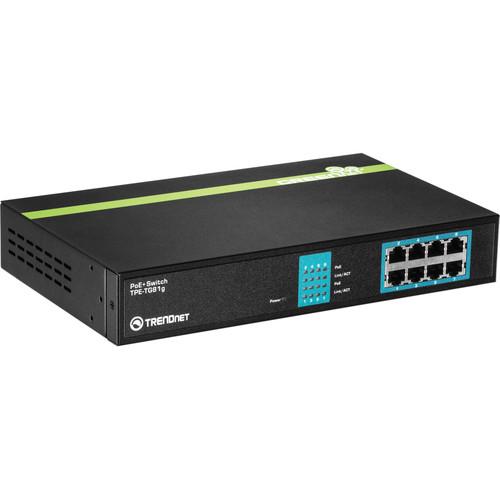 TRENDnet TPE-TG81G 8-Port Gigabit PoE Unmanaged Switch
