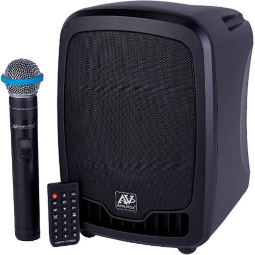 AmpliVox Sound Systems SW725 Portable Bluetooth- and Wireless-Enabled 36W PA System with Wired and Wireless Handheld Microphones