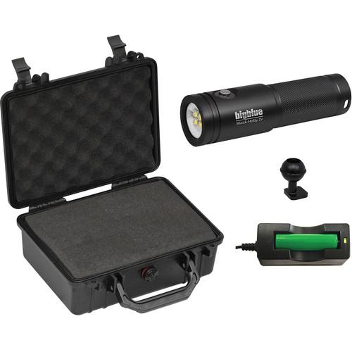 Bigblue Black Molly 4 Tri-Color LED Dive Light with Hard Case