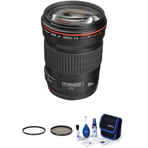 Canon EF 135mm f 2L USM Lens with Accessories Kit