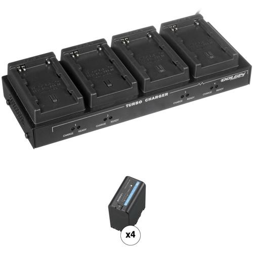 Dolgin Engineering TC40-EX Four-Position Charger Kit with 4 x Sony BPU-60 Batteries