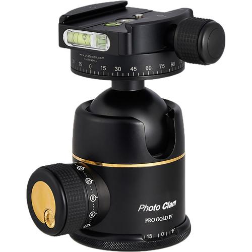 Photo Clam Pro Gold 4 Ball Head with Screw Knob Clamp