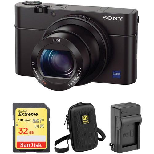 Sony Cyber-shot DSC-RX100 III Digital Camera with Accessories Kit