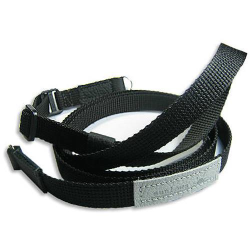 Sunlows Adjustable Length Black Poly Camera Strap with Ring