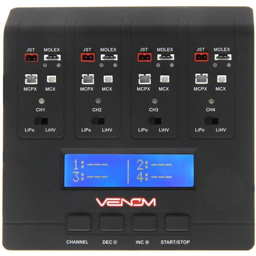 Venom Group Pro Quad Micro 1S 4-Channel AC DC LiPo & LiHV Battery Charger