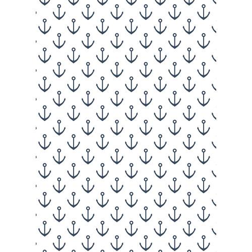 Westcott Anchors Pattern Art Canvas Backdrop with Grommets