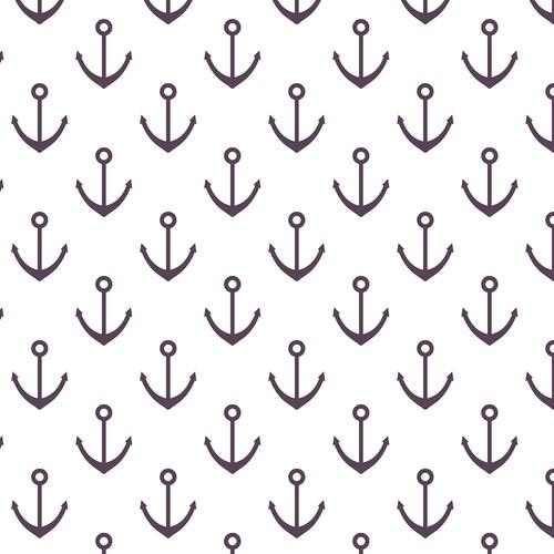 Westcott Anchors Pattern Matte Vinyl Backdrop with Hook-and-Loop Attachment