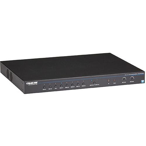Black Box 8x2 4K Presentation Switcher with HDMI DisplayPort VGA HDBaseT Support