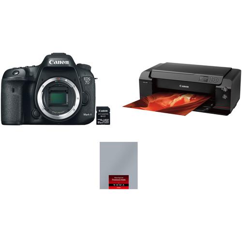 Canon EOS 7D Mark II Camera Body with Wi-Fi Adapter and Inkjet Printer Kit