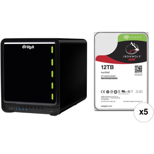 Drobo 5D3 60TB 5-Bay Thunderbolt 3 Enclosure Kit with Seagate NAS Drives