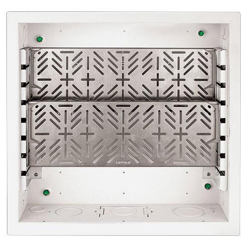 FSR Large Open-Style Wall Box with 2 Equipment Shelves & Finished Trim Ring