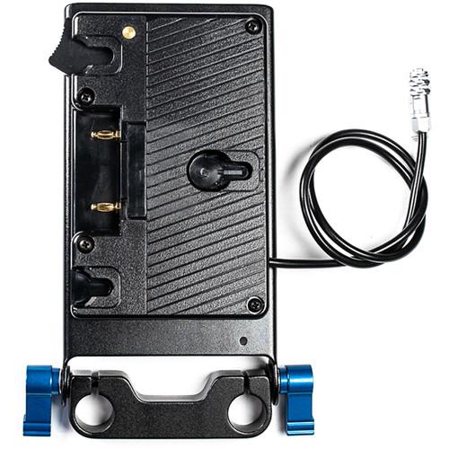 IndiPRO Tools Gold Mount Battery Plate with 15mm Rod Mount for BMPCC 4K