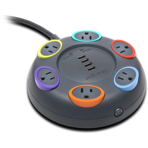 Kensington SmartSockets Tabletop 6-Outlet Surge Protector with USB