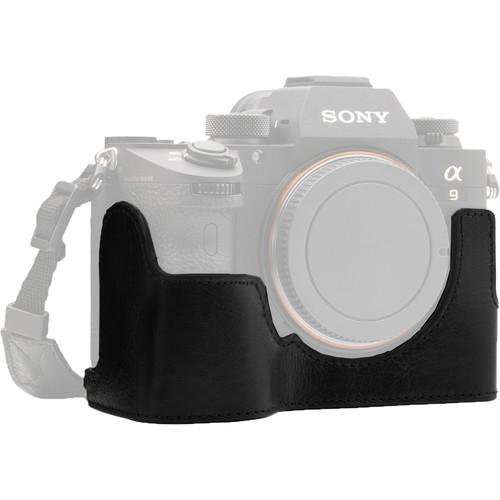 MegaGear Ever Ready Genuine Leather Camera Half Case and Strap for Sony Alpha a7 III, a7R III, a9