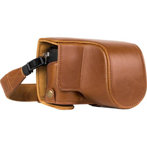 MegaGear Ever Ready Leather Camera Case for Panasonic Lumix DMC-GX85, GX80 with 12-32mm Lens