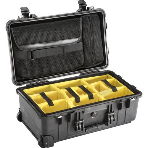 Pelican 1510SC Studio Case with Lid Organizer and Yellow Divider Set