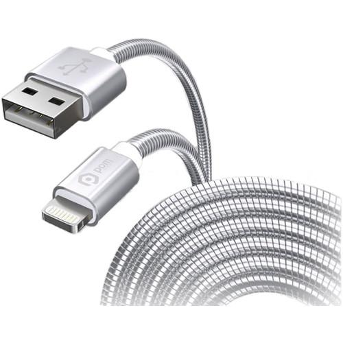 POM GEAR Metal Coil MFi Lightning to USB Type-A Cable