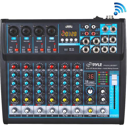 Pyle Pro PMXU83BT Compact 8-Channel, Bluetooth-Enabled Audio Mixer