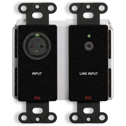 RDL DDB-BN2ML 2 x 2 Wall-Mounted Bi-Directional Mic Line Dante Interface