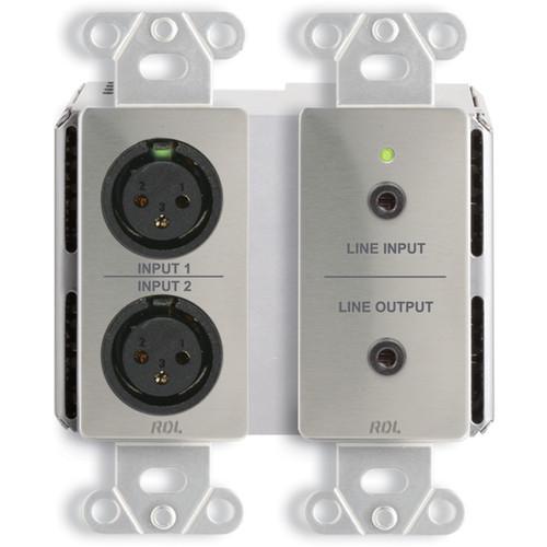 RDL DDS-BN31 4 x 4 Wall-Mounted Bi-Directional Mic Line Dante Interface
