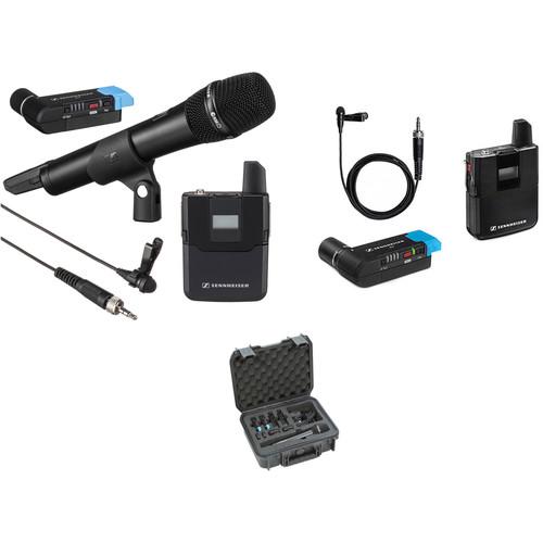 Sennheiser AVX 2-Person Digital Camera-Mount Wireless Combo Microphone System with Case Kit