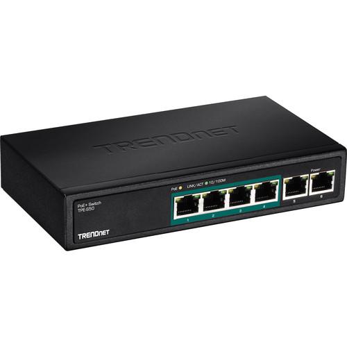 TRENDnet TPE-S50 6-Port Fast Ethernet PoE Switch
