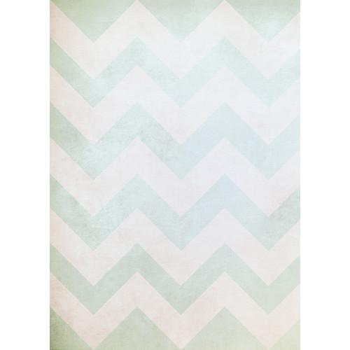 Westcott Washed Chevron Matte Vinyl Backdrop with Grommets