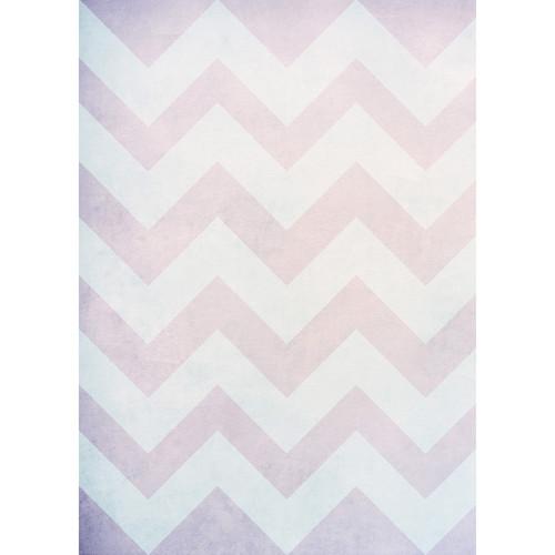 Westcott Washed Chevron Matte Vinyl Backdrop with Grommets