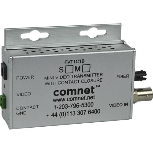 COMNET Single Mode 1310nm 8-Bit Digitally Encoded Mini Video Transmitter with Contact Closure