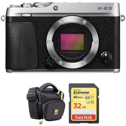 FUJIFILM X-E3 Mirrorless Digital Camera with Accessories Kit