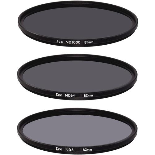 Ice 82mm ND8, ND64, and ND1000 Solid Neutral Density Filter Kit