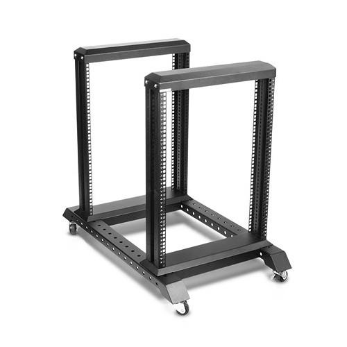 iStarUSA WO15AB-SH25 15 RU, 4-Post, Open-Frame Rack with 1 RU Tray