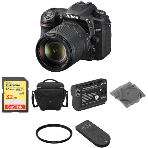 Nikon D7500 DSLR Camera with 18-140mm Lens Basic Kit