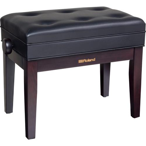 Roland RPB-400 Piano Bench with Adjustable Height, Cushioned Seat, and Storage Compartment