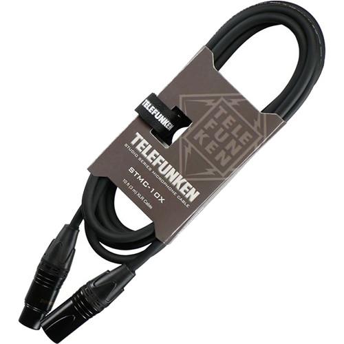 Telefunken STMC-10X Studio Series Microphone Cable with Straight Neutrik XLR Connectors