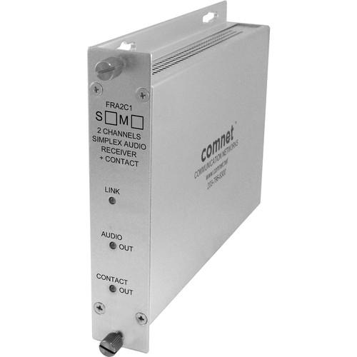 COMNET 2-Channel Multimode 1310nm Audio Transmitter with Contact Closure