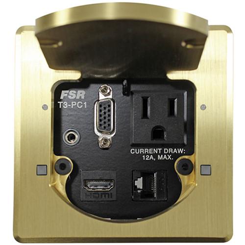 FSR 3.5" HDMI Square Table Box with Two Buttons and LEDs