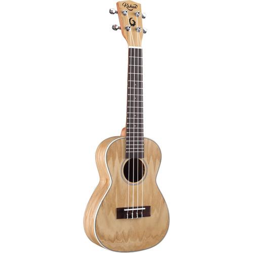 Kahua Tycoon Series 24" Ash Concert Ukulele with Nato Neck & White Binding