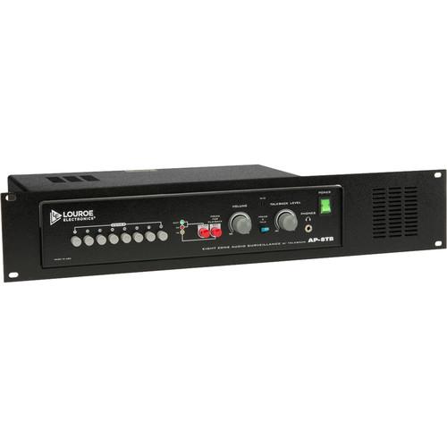 Louroe AP-8TB 8-Zone Audio Monitoring Base Station with Rack Mount